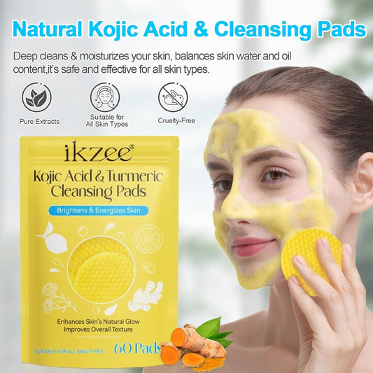 60 Turmeric Kojic Acid Pads – Exfoliating & Brightening