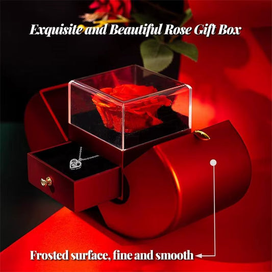 Forever Rose Eternal Flower Jewelry Box – Perfect Gift for Valentine’s & Birthdays