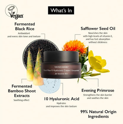 Korean Black Rice Hyaluronic Vegan Face Cream 50ml