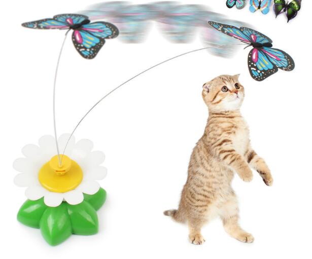 Electric Rotating Flower Interactive Pet Toy