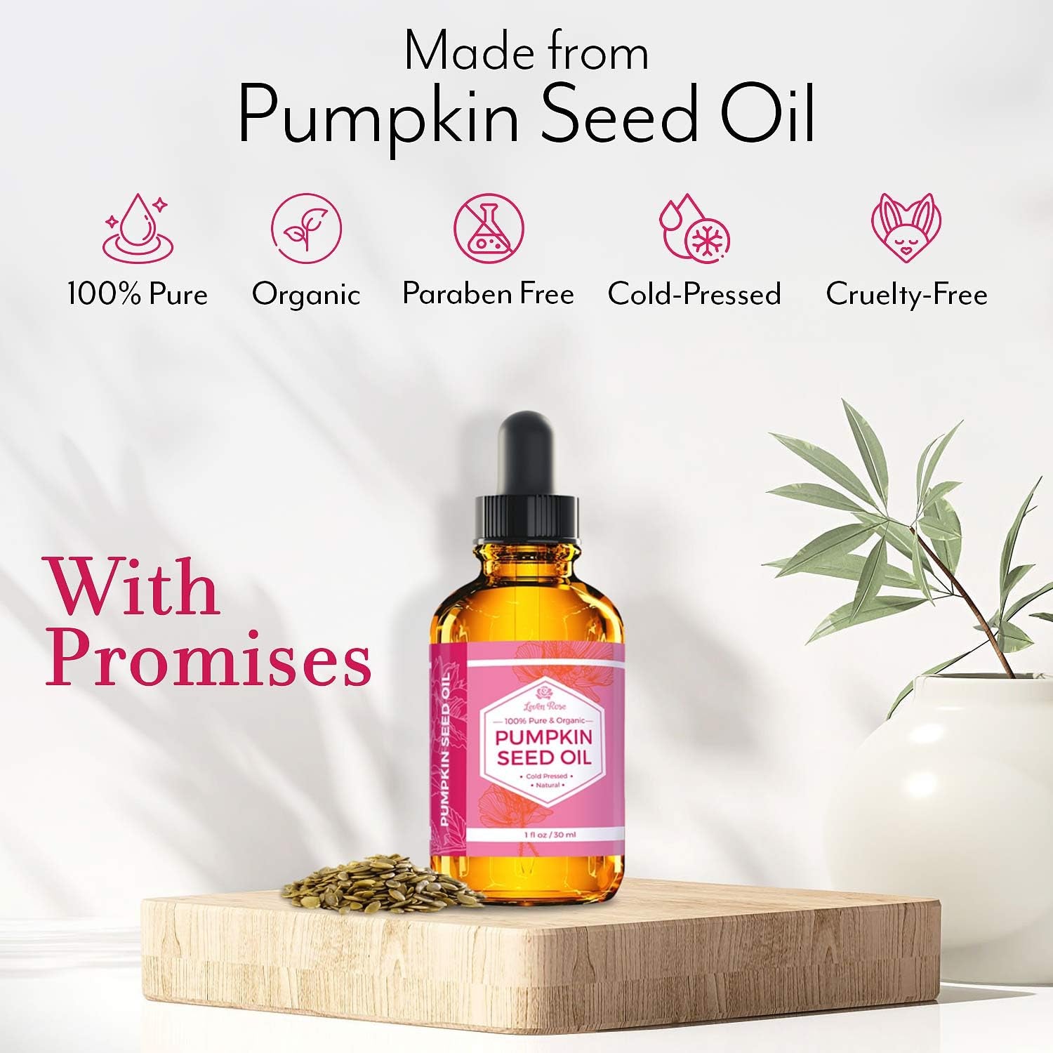 Pure Pumpkin Seed Oil – 100% Natural Hair, Skin & Nail Nourishment | Cold-Pressed 2oz