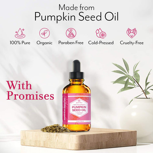 Pure Pumpkin Seed Oil – 100% Natural Hair, Skin & Nail Nourishment | Cold-Pressed 2oz