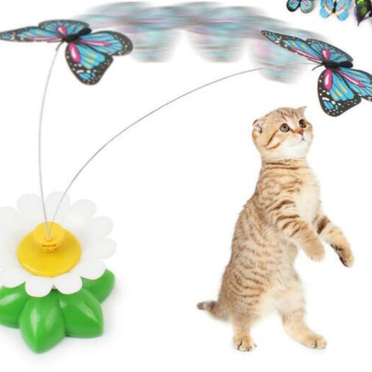 Electric Rotating Flower Interactive Pet Toy