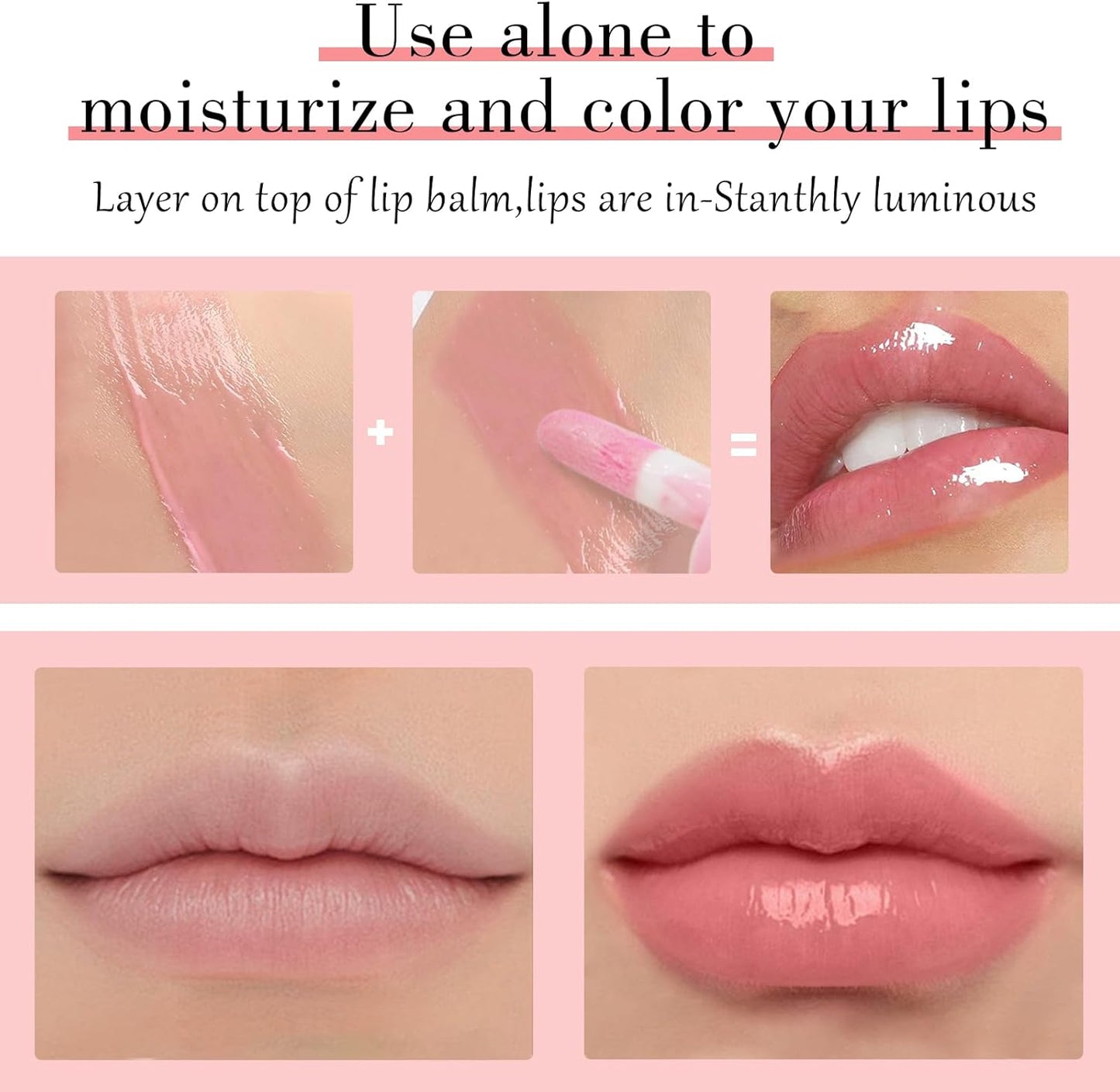 Lip Gloss & Plumper Set – Moisturizing, Dewy, Long-Lasting