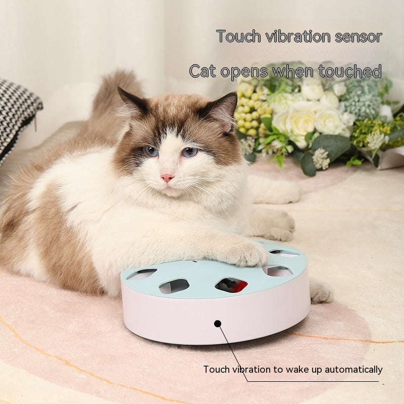 Interactive UFO Rotating Feather Cat Toy