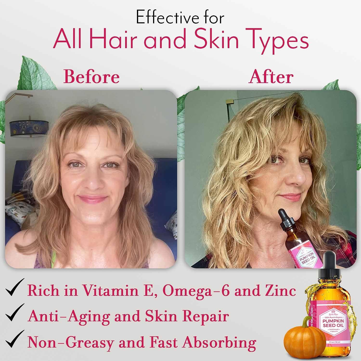 Pure Pumpkin Seed Oil – 100% Natural Hair, Skin & Nail Nourishment | Cold-Pressed 2oz