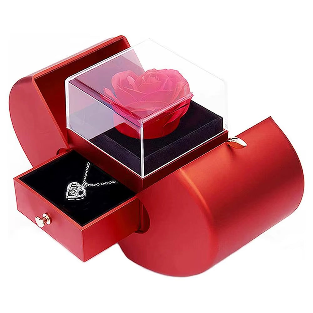 Forever Rose Eternal Flower Jewelry Box – Perfect Gift for Valentine’s & Birthdays