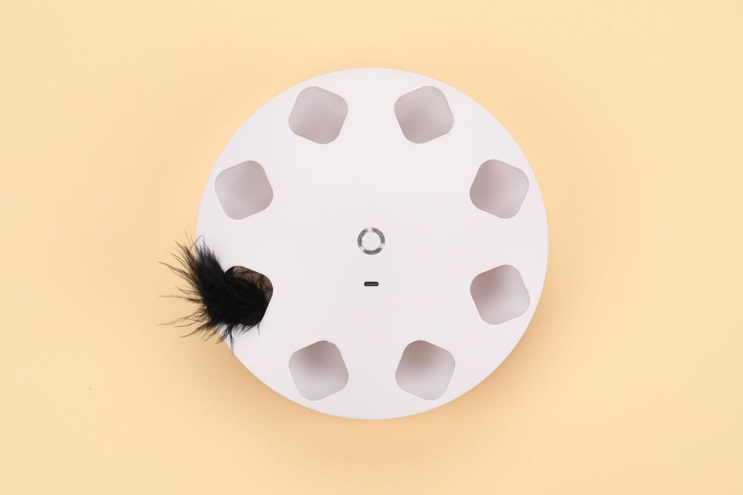 Interactive UFO Rotating Feather Cat Toy