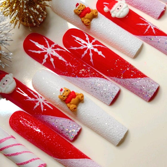 Christmas Press-On Nails – Festive Holiday Nail Set